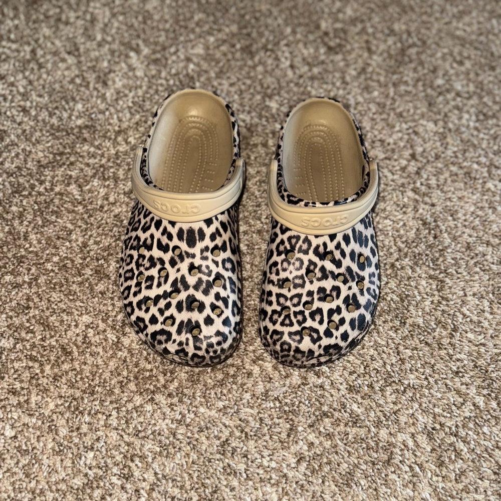 Cheetah crocs